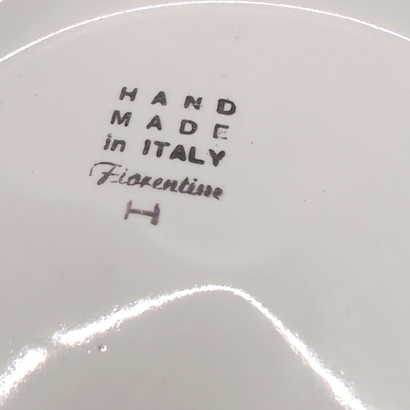 Florentine Italy Porcelain Lidded Jar Urn Bowl Cannister - Floral w/ Gold Trim - Picture 7 of 10